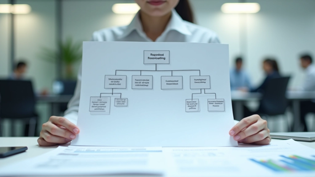 Corporate organizational structure diagram showing company hierarchy and relationships between entities