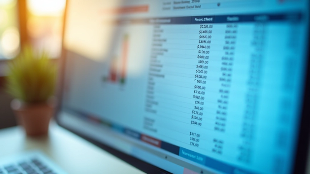 Detailed financial statement spreadsheet with calculations and balance sheet entries